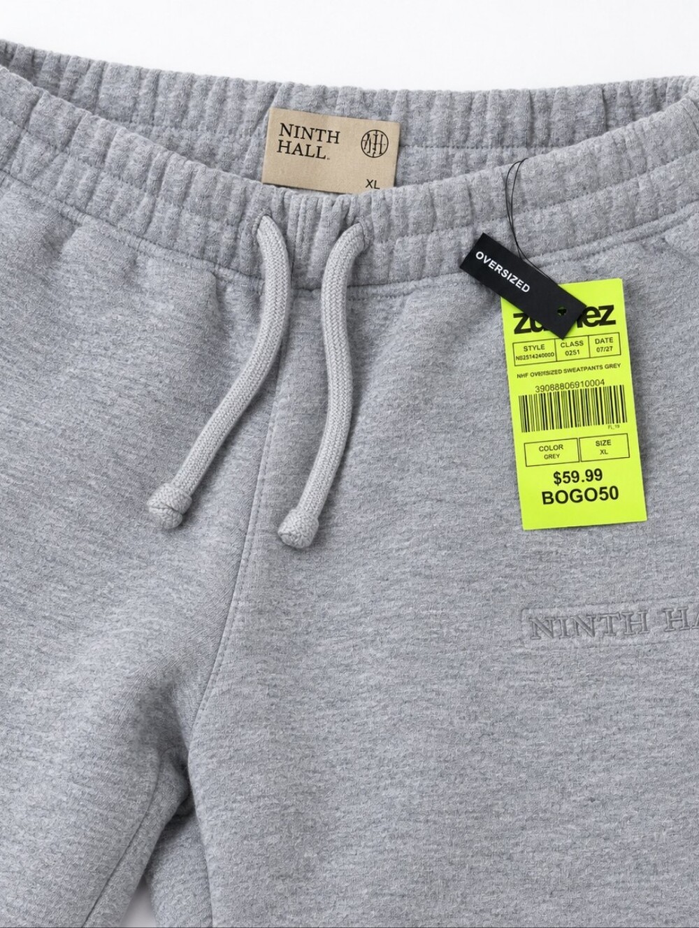 Ninth Hall Gray Oversized Straight Leg Sweatpants NWT L XL